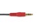 Red audio cable 3,5mm jack plug