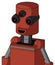 Red Automaton With Cylinder Head And Happy Mouth And Three-Eyed