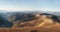 Red autumn in a Carpathian mountains. Borzhava ridge. National park of Ukraine.