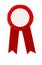 Red award ribbon badge