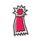 Red award ribbons badge. Angular street art style