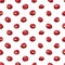 Red Azuki beans on white background.