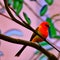 red backed shrike, bird on a branch