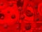 Red Background with covid-19 in abstract space