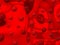 Red Background with red covid-19 in abstract space