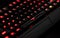Red backlit computer keyboard
