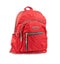 Red backpack isolated on white