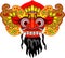 Red Balinese Indonesian Traditional Mask Vector