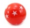 Red ball with white stars on it
