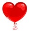 Red balloon heart.