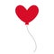 Red balloon heart love vector icon vector valentine isolated