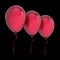 Red balloons 3 three party birthday decoration row arranged