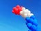 Red balloons, white,blue