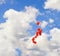 Red baloons in the sky