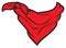 Red bandana cowboy scarf vector illustration