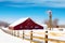 Red Barn at 17 Mile Farm House in Aurora, Colorado