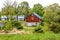 Red Barn down in a Valley in Wisconsin