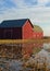 Red Barn with Reflection