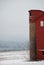 Red Barn Silo in the Winter