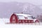 Red Barn in the Snow