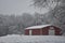 Red Barn on a Snowy Day