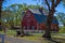 Red barn, spring, minnesota