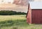 Red Barn under the Red Sky