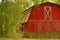 Red Barn in woods