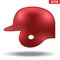 Red baseball helmet
