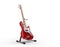 Red Bass Guitar On The Stand