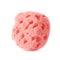 Red bathing sponge isolated over the white background