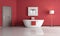 Red bathroom