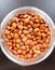 Red beans grains in a glass jar