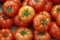 Red beefy tomatoes with stems