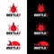 Red Beetle logo vector set art design