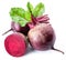 Red beets or beetroots on white background.