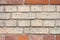 Red and beige brick wall texture