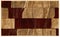 Red Beige Tiled woolen Classic multicolor doormat