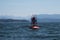 Red bell buoy in inside passage Canada