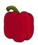 Red bell pepper illustration