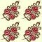 Red berries seamless pattern background