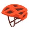 red bicycle helmet , vector illustration , flat style