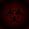 Red biohazard background