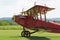 Red Biplane with OX-5 Engine