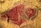 Red bison from Altamira cave