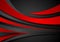 Red and black abstract wavy corporate background