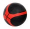 Red and black basket-ball ball