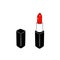 Red and black lipstick. Hand drawn illustration isolated on white background.