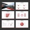 Red and Black presentation templates Infographic elements flat design set for brochure flyer leaflet marketing advertising