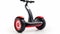 Red And Black Self Driving Scooter: Organic Sculpting With Youthful Energy